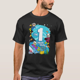 Jag är ett år gammalt havsdykardjur t shirt