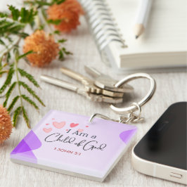 Jag är ett barn av Gud Bible Verse Keychain