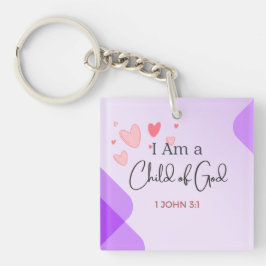 Jag är ett barn av Gud Bible Verse Keychain