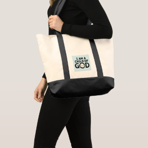 JAG ÄR ETT BARN AV GUD   Kristet Baby Shower-prese Tygkasse