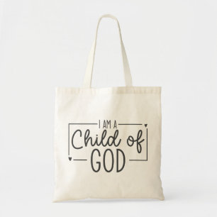 Jag är ett barn av Gud Tote Bag. Tygkasse