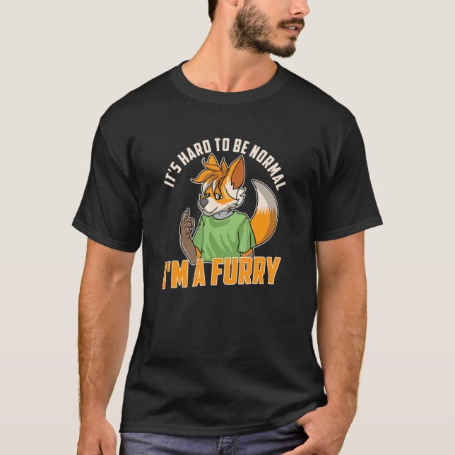 Jag är ett Hårig från Cosplay Fox Hårig Fursona Fu T Shirt (Framsida)