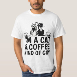 JAG ÄR ETT KAT OCH KAFFEK AV GUY MANAR-SHIRTS T SHIRT