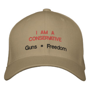 Jag är ett Konservativ: Guns = Freedom Broderad Keps
