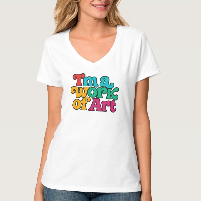 Jag är ett konstverk t shirt (Framsida)