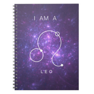 Jag är ett Leo Lila Zodiac-tecken Anteckningsbok
