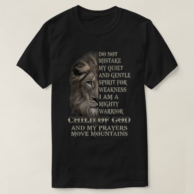 Jag är ett mäktigt krigare barn till Gud Lejona Kr T Shirt (Design framsida)