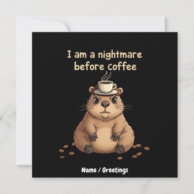 Jag Är Ett Mardröm Före Kaffe, Kärlekens Motto Inbjudningar (Framsida)