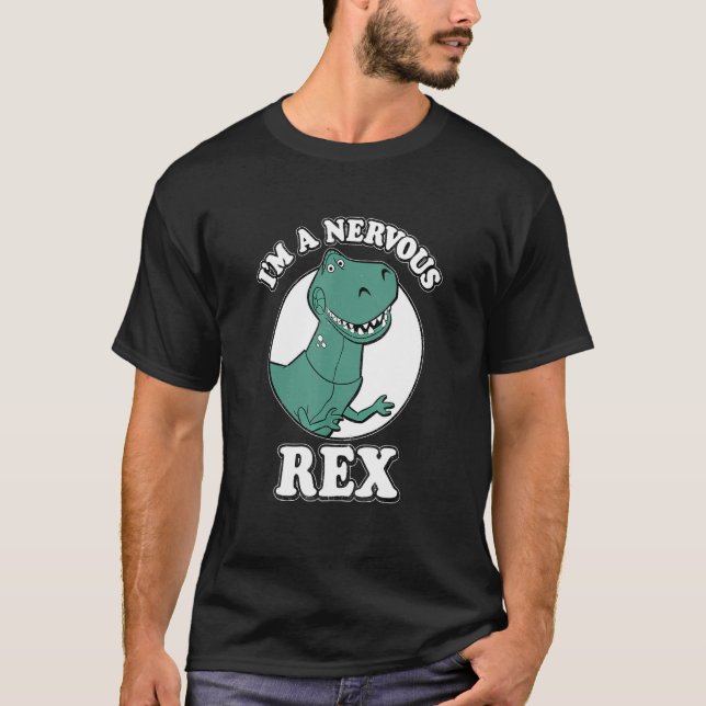 Jag är ett nervöst Rex-förhistoriskt djur T Shirt (Framsida)