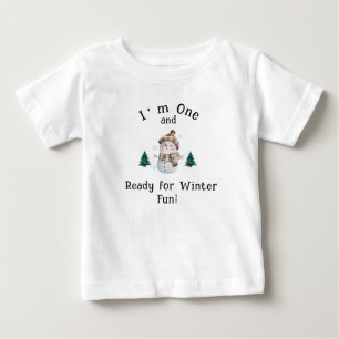 Jag är ett och Redot för VinterRoligt! - Cute Wint T Shirt