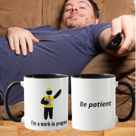 Jag är ett Pågående Projekt Roligt Citat Mugg