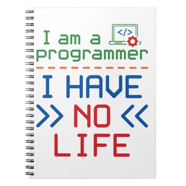 Jag är ett program som jag inte har något liv anteckningsbok (Framsidan)