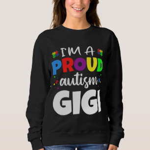 Jag är ett proud Gigi Autism Awareness Heart T Shirt