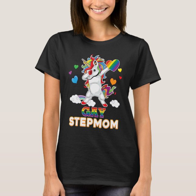Jag är ett proud Lgbt Gay Stepmamma Pride Dabbing  T Shirt (Framsida)