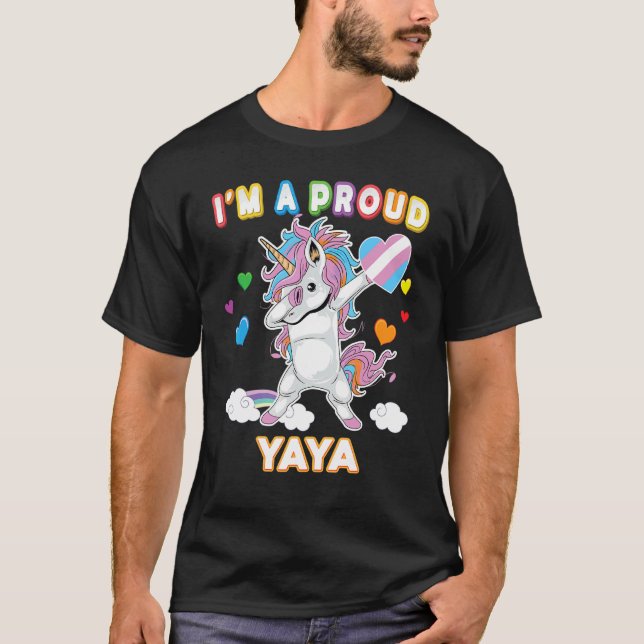 Jag är ett proud Transgender Yaya Lgbt Pride Dabbi T Shirt (Framsida)