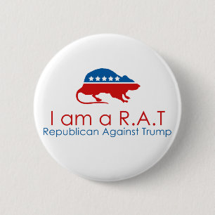Jag är ett R.A.T. Republican Against Trump Knapp