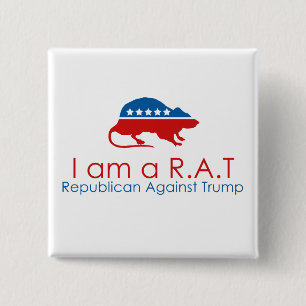 Jag är ett R.A.T. Republican Against Trump Knapp