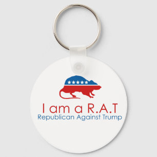 Jag är ett R.A.T. Republican Against Trump Nyckelring