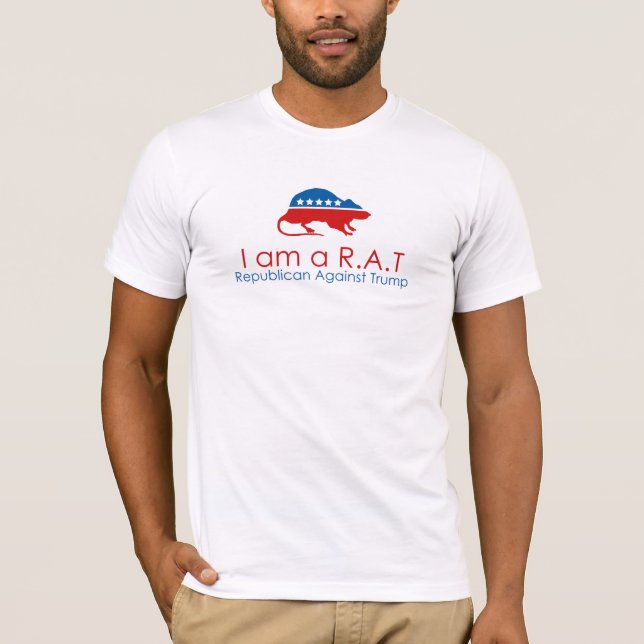 Jag är ett R.A.T. Republican Against Trump T Shirt (Framsida)