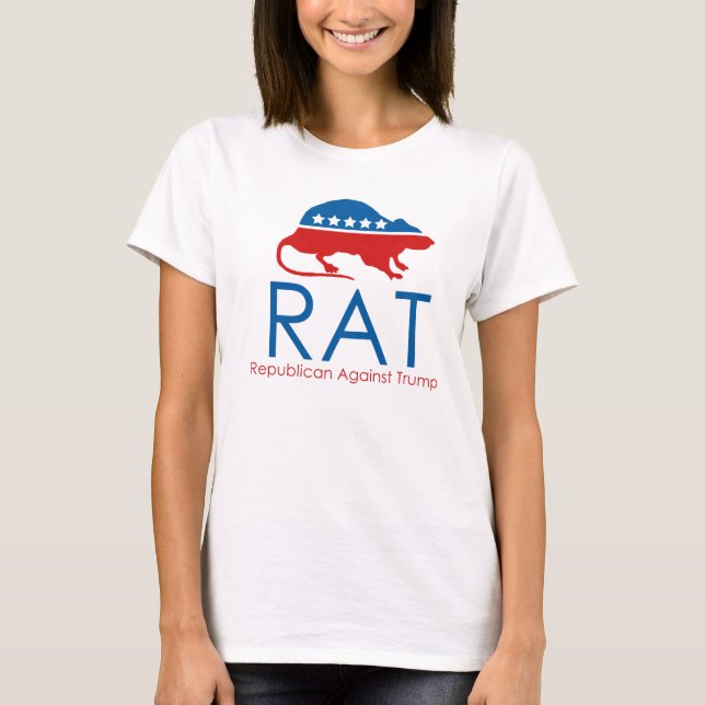Jag är ett R.A.T. Republican Against Trump T-shirt (Framsida)