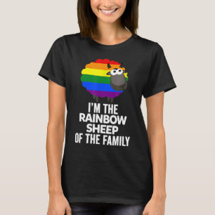 Jag är ett regnbågsfår av familjen LGBT Gay Lesbi T Shirt