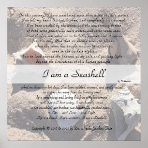 Jag är ett Seashell-Poster med 24x24Matte eller Di Poster