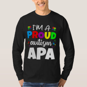Jag är ett stolt Apa Autism Awareness Heart T Shirt