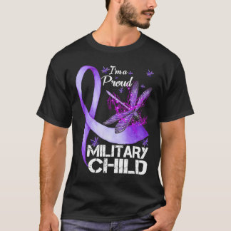 Jag är ett stolt militärt barn-dragonfly t shirt