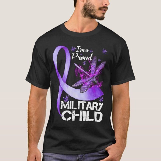 Jag är ett stolt militärt barn-dragonfly t shirt (Framsida)