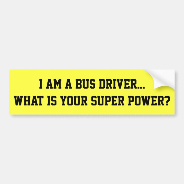 Jag är ett stötfångare för Buss Bildekal (Framsidan)
