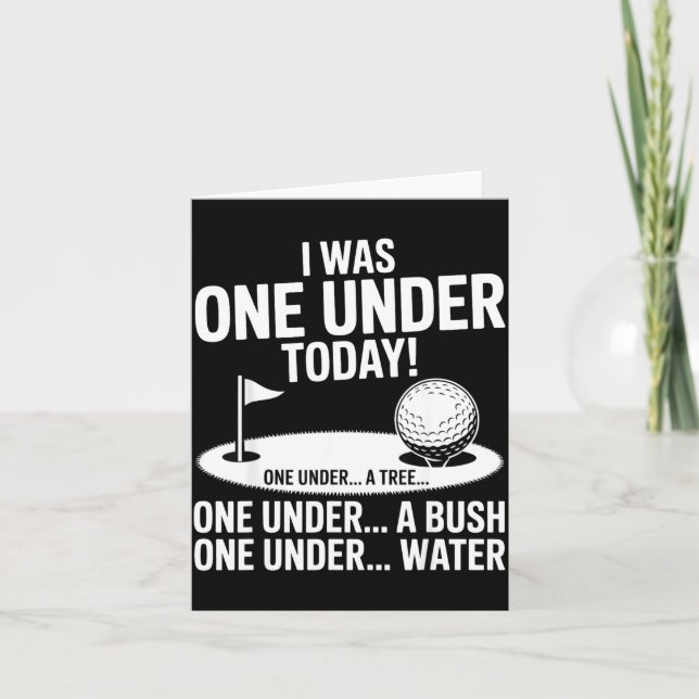 Jag är ett under par golfande golfspelare rolig go kort (Framsida)