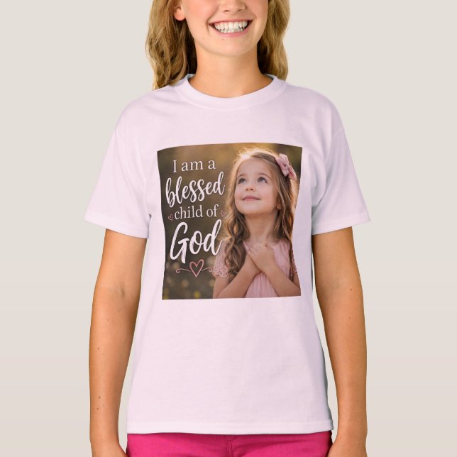 Jag är ett välsignat barn av Gud T Shirt (Framsida)