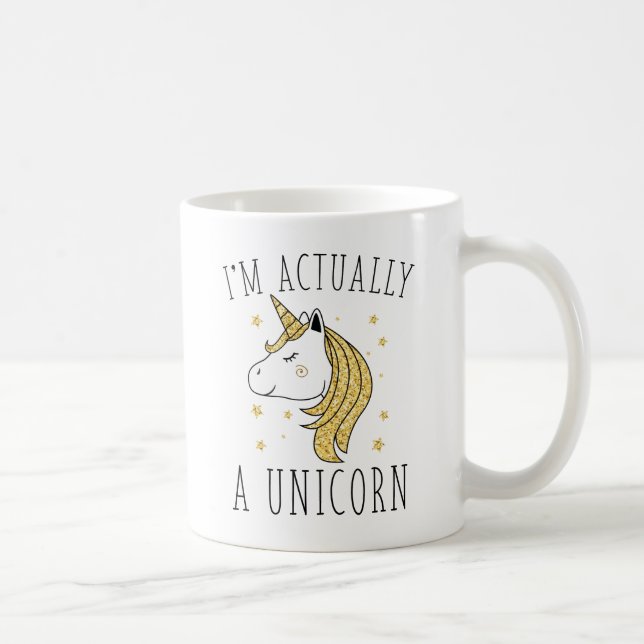 Jag är faktiskt en Unicorn Kaffemugg (Höger)