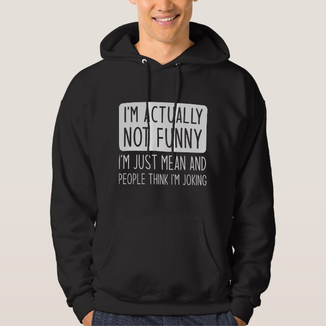 Jag är faktiskt inte så lättsinnig hoodie (Framsida)
