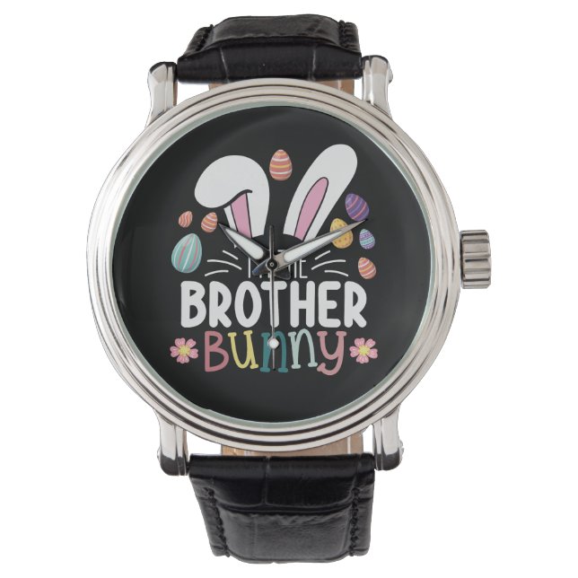 Jag är familjen Brother Bunny Påsk matchande Armbandsur (Framsida)