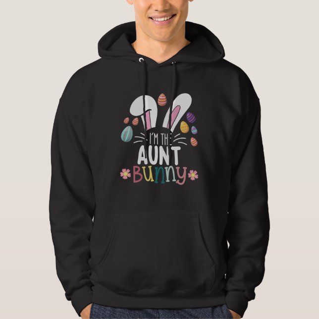 Jag är familjen Moster Bunny Påsk matchande Hoodie (Framsida)