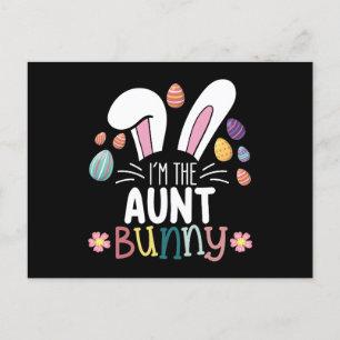 Jag är familjen Moster Bunny Påsk matchande Vykort