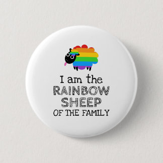 Jag är familjens RAINBOW SHEEP Knapp