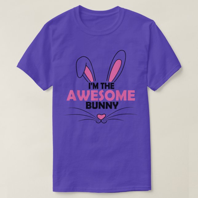 Jag är Fantastisk Bunny Graphic Cute Påsk Day Cost T Shirt (Design framsida)