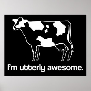 Jag är Fantastisk Funny Cow Poster