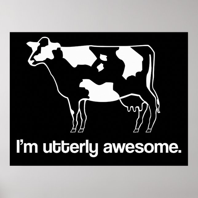 Jag är Fantastisk Funny Cow Poster (Framsidan)