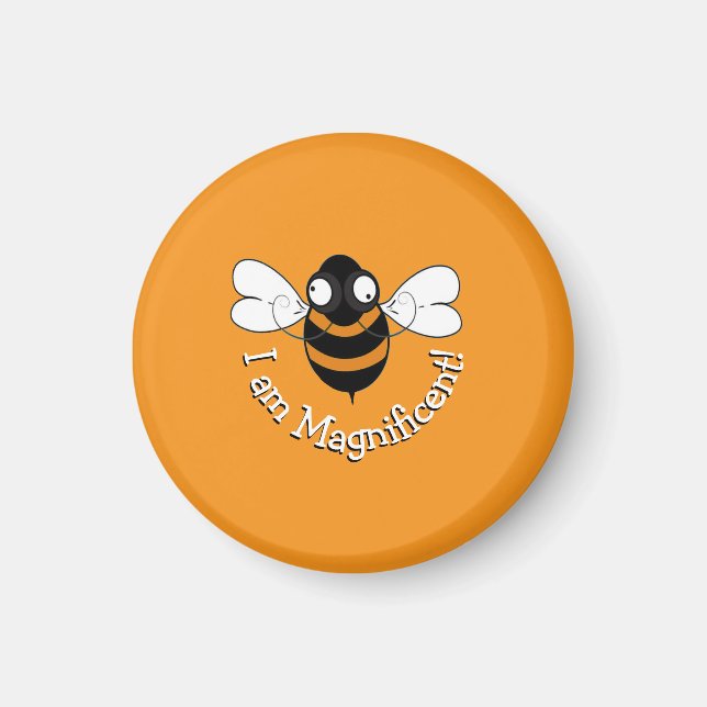 Jag är fantastisk! Magnet - Orange bakgrund (Framsidan)