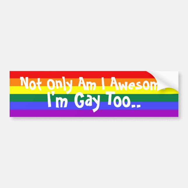 Jag är Fantastisk och Gay Bildekal (Framsidan)