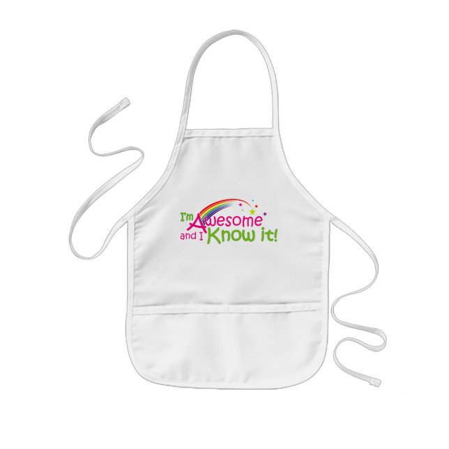 Jag är Fantastisk och jag vet det! Barnförkläde (Framsidan)