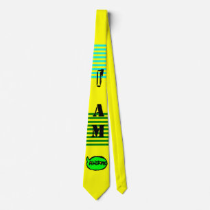 Jag är Fantastisk TIE (Gulten med varningstband) Slips