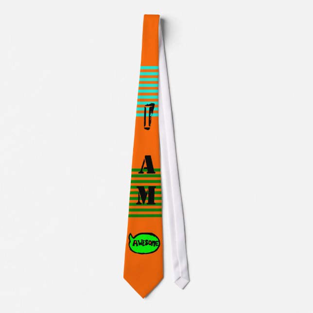 Jag är fantastisk TIE (Trafikkon Orange) Slips (Framsida)