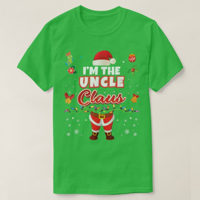 Jag är farbror Claus Matching Family Merry Christm T Shirt (Design framsida)