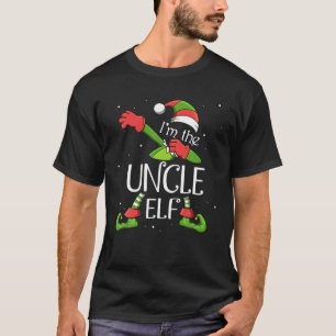 Jag är farbror Elf Dabbing Jultomten Julafton-fam T Shirt