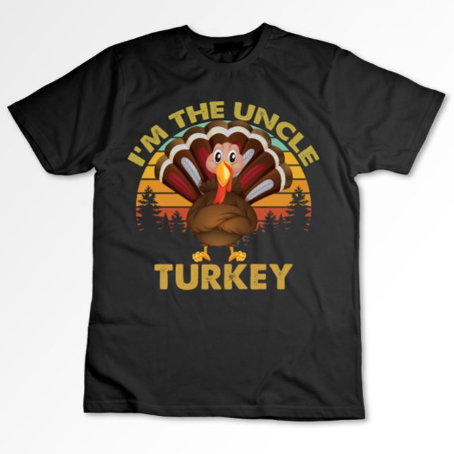 Jag är farbror Turkey Family Matching Thanksgiving T Shirt (Skapare uppladdad)