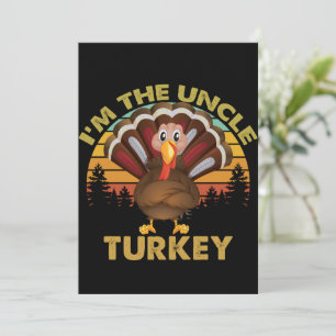 Jag är farbror Turkiet Familjen Matchar Thanksgivi Inbjudningar